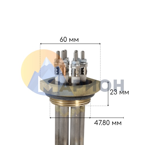 Блок ТЭН 2,4кВт для масла (550мм) G1 1/2" (3*тэн 110 А 10/0,8 Z) 220/380В